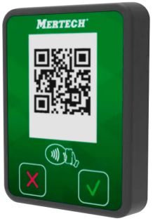 фото Терминал оплаты СБП Mertech Mini с NFC серый/зеленый (2132)